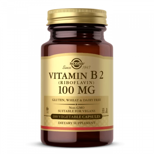 Solgar - Witamina B2 (Ryboflawina) 100 mg - 100 kapsułek Solgar - Witamina B2 (Ryboflawina) 100 mg - 100 kapsułek